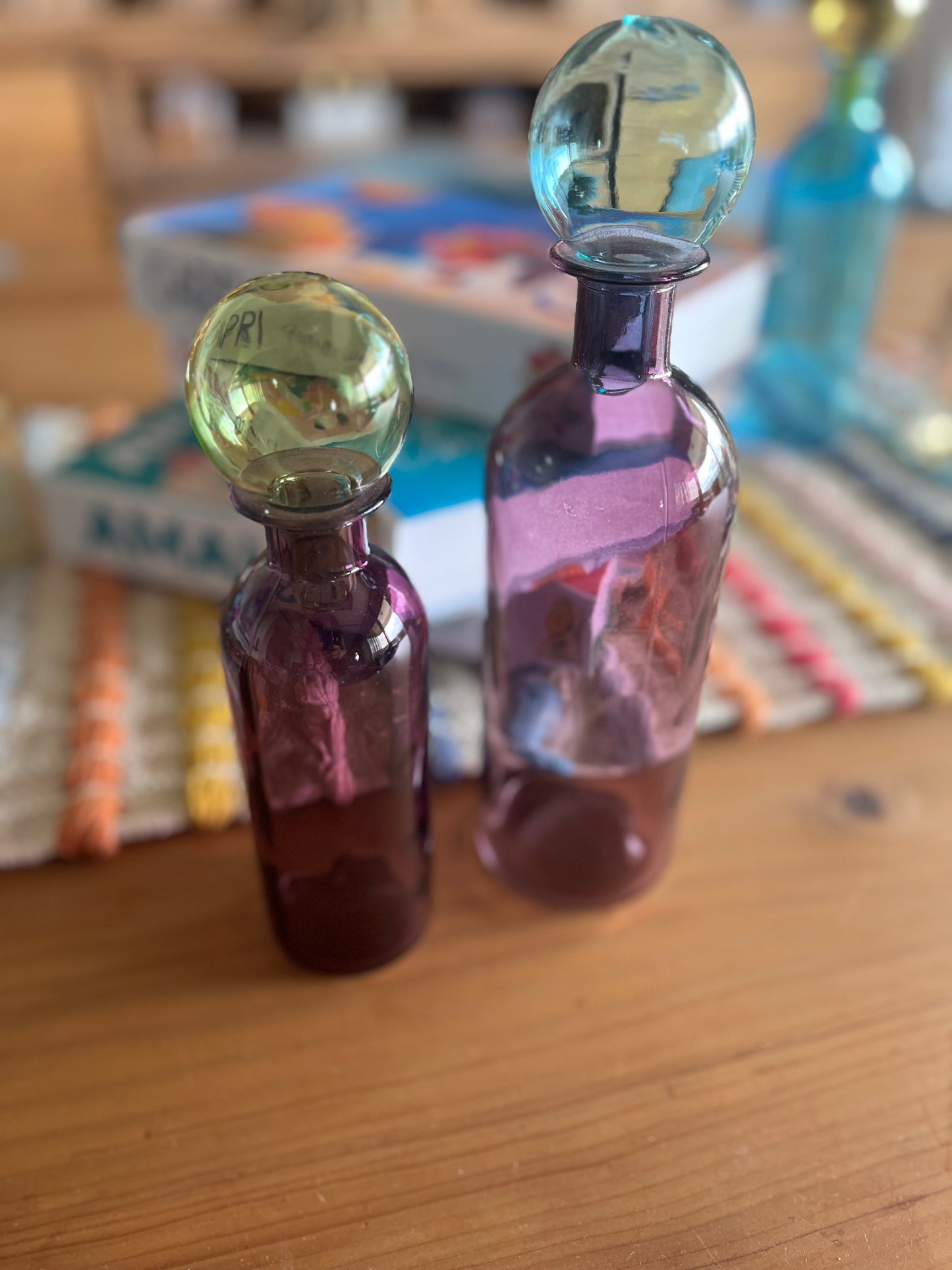 Multicolor Vase with colored cap