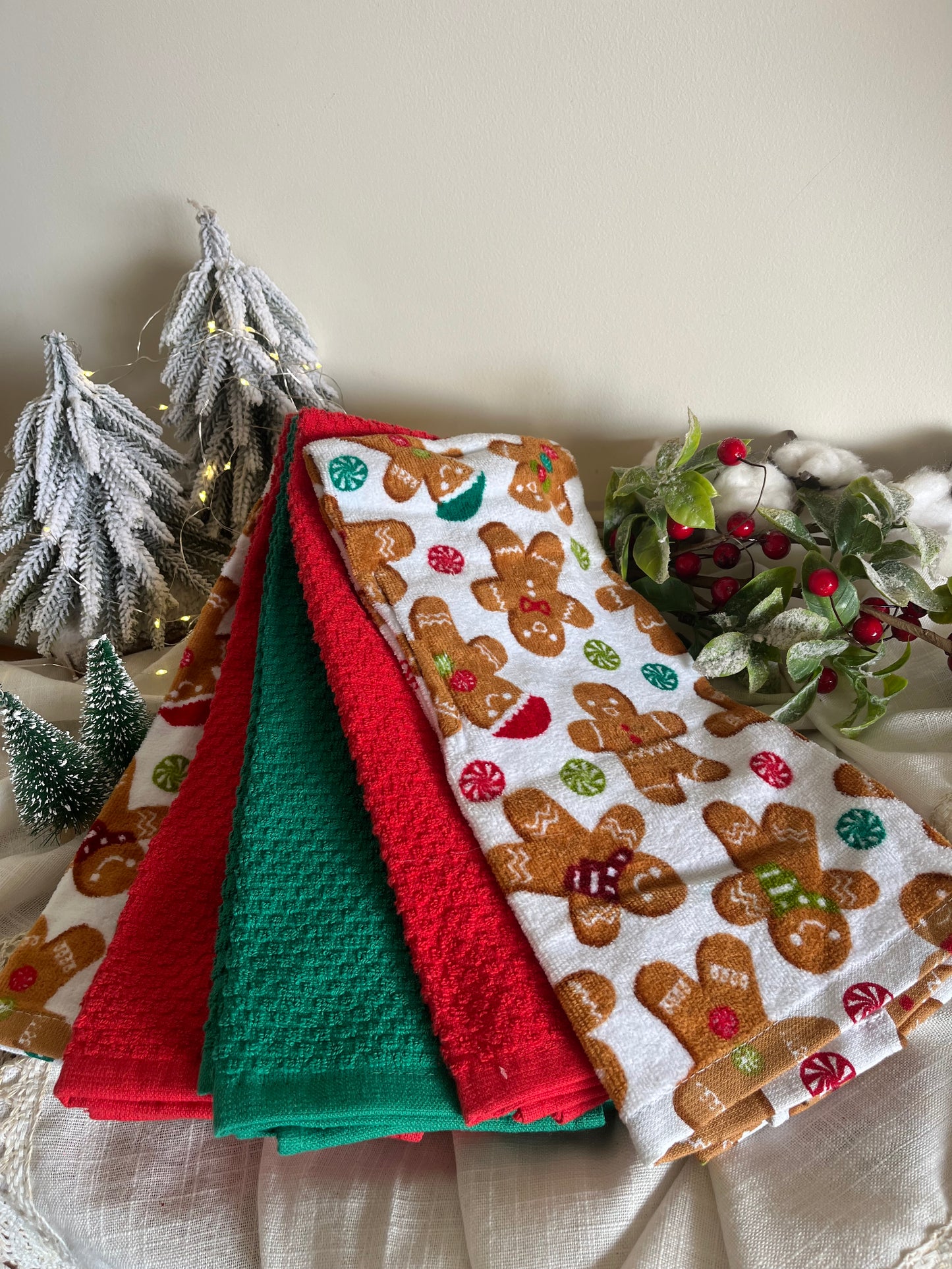 Christmas Kitchen Towel Set of 5