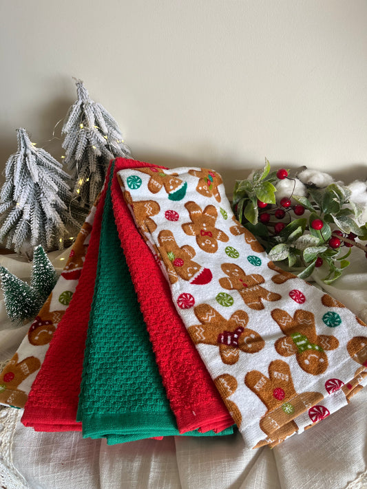Christmas Kitchen Towel Set of 5