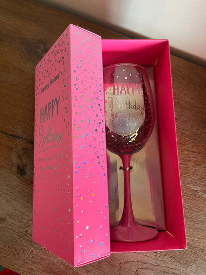 Birthday Wine Glass