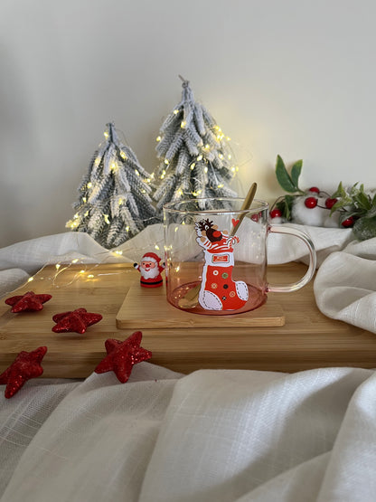 Christmas Glass Mug & Coaster