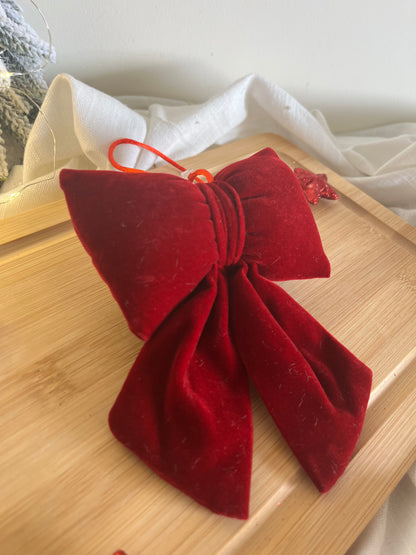 Christmas Velvet Burgundy Bows