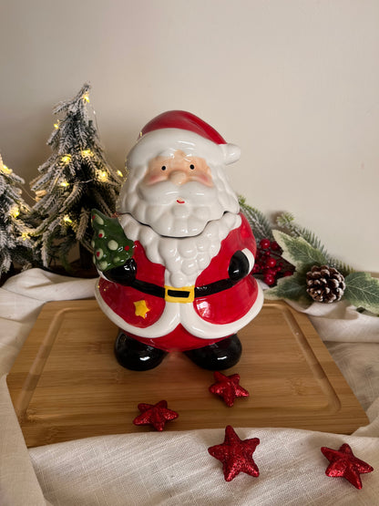 Christmas Santa Container Jar