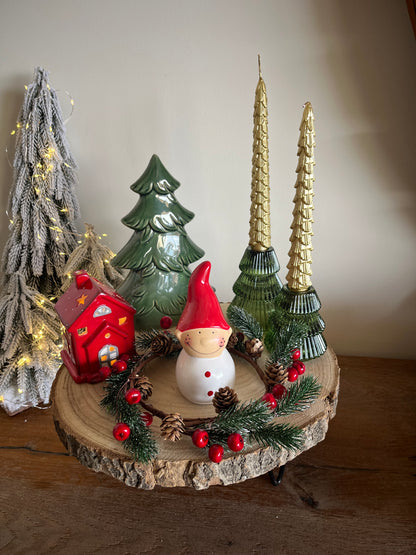 Green Glass Tree Decoration