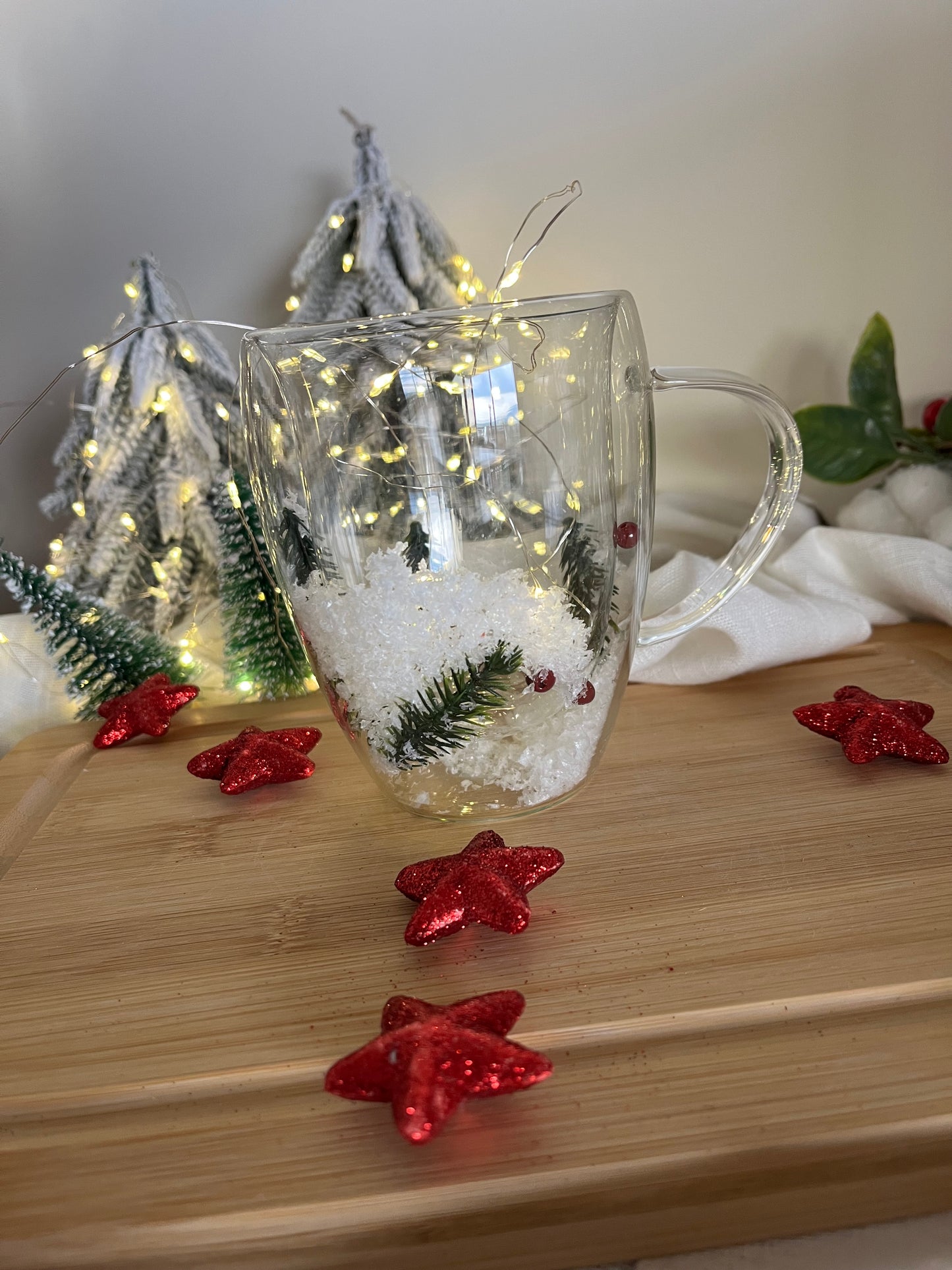 Christmas Double Glass Mug