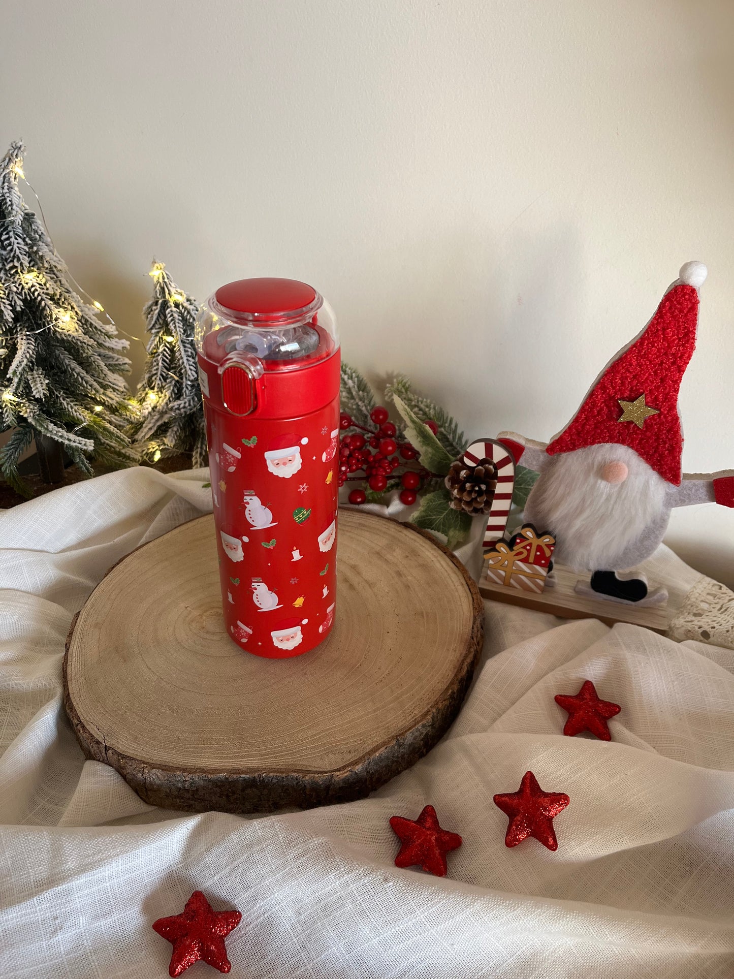 Christmas Stainless Straw Bottle