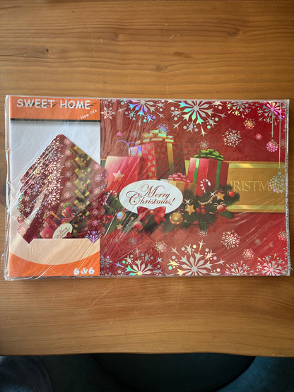 Christmas Waterproof Placemats & Coasters Set
