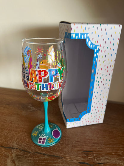 Birthday Wine Glass