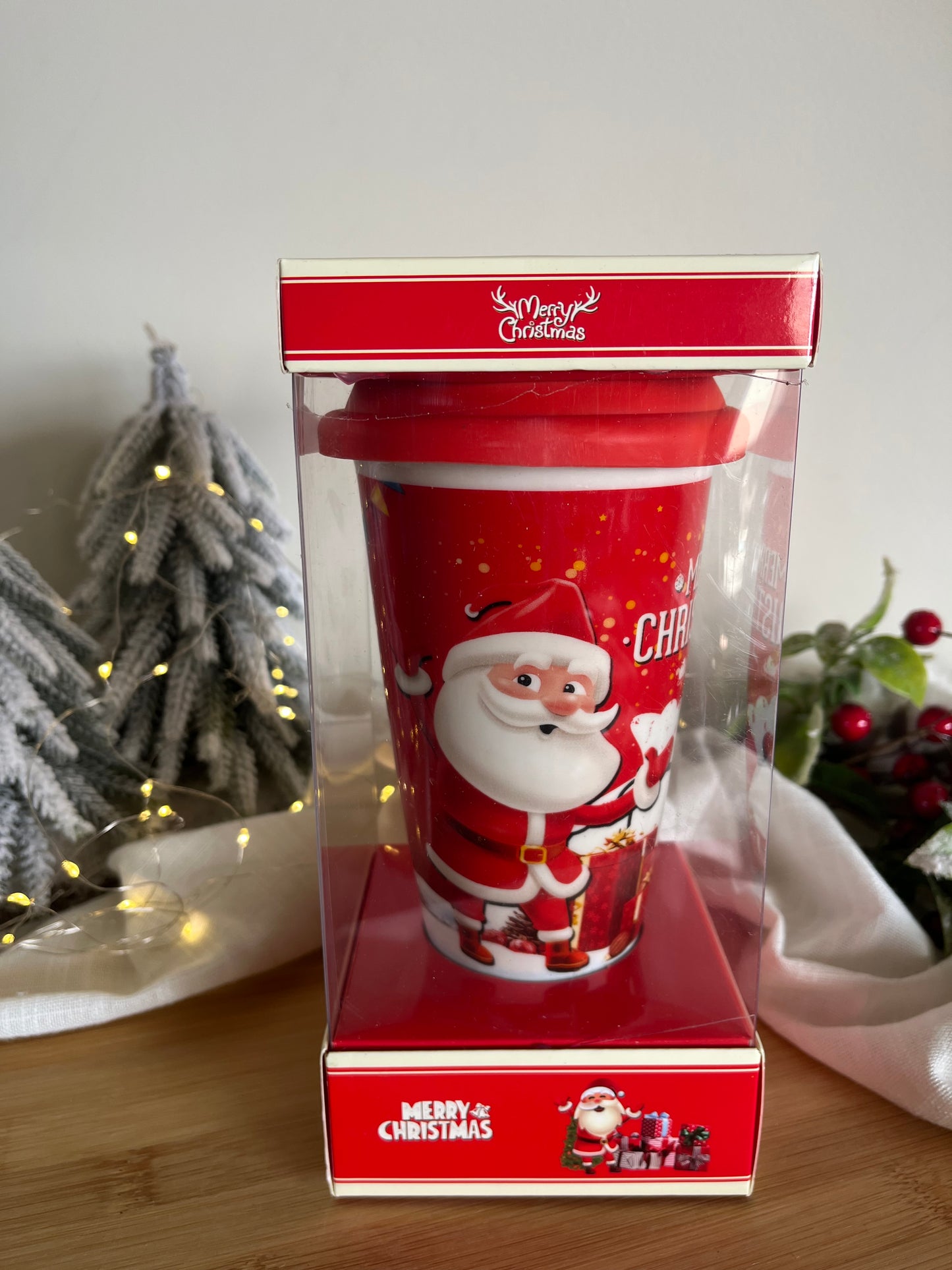 Christmas Ceramic Mug with Silicone Cover in a box