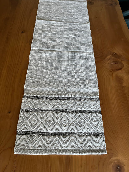 Minimalist Diamond Weave Table Runner