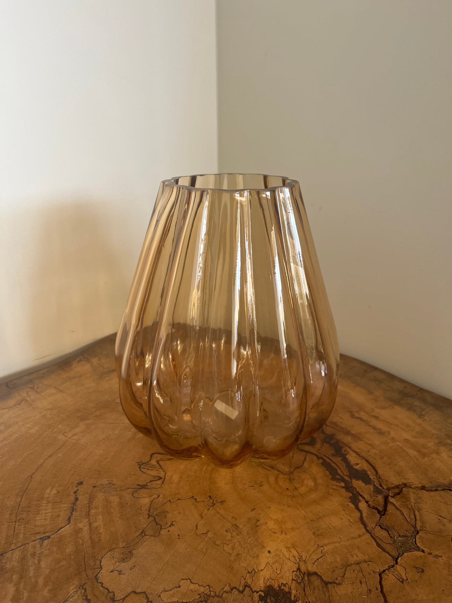 Amber Glass Vase