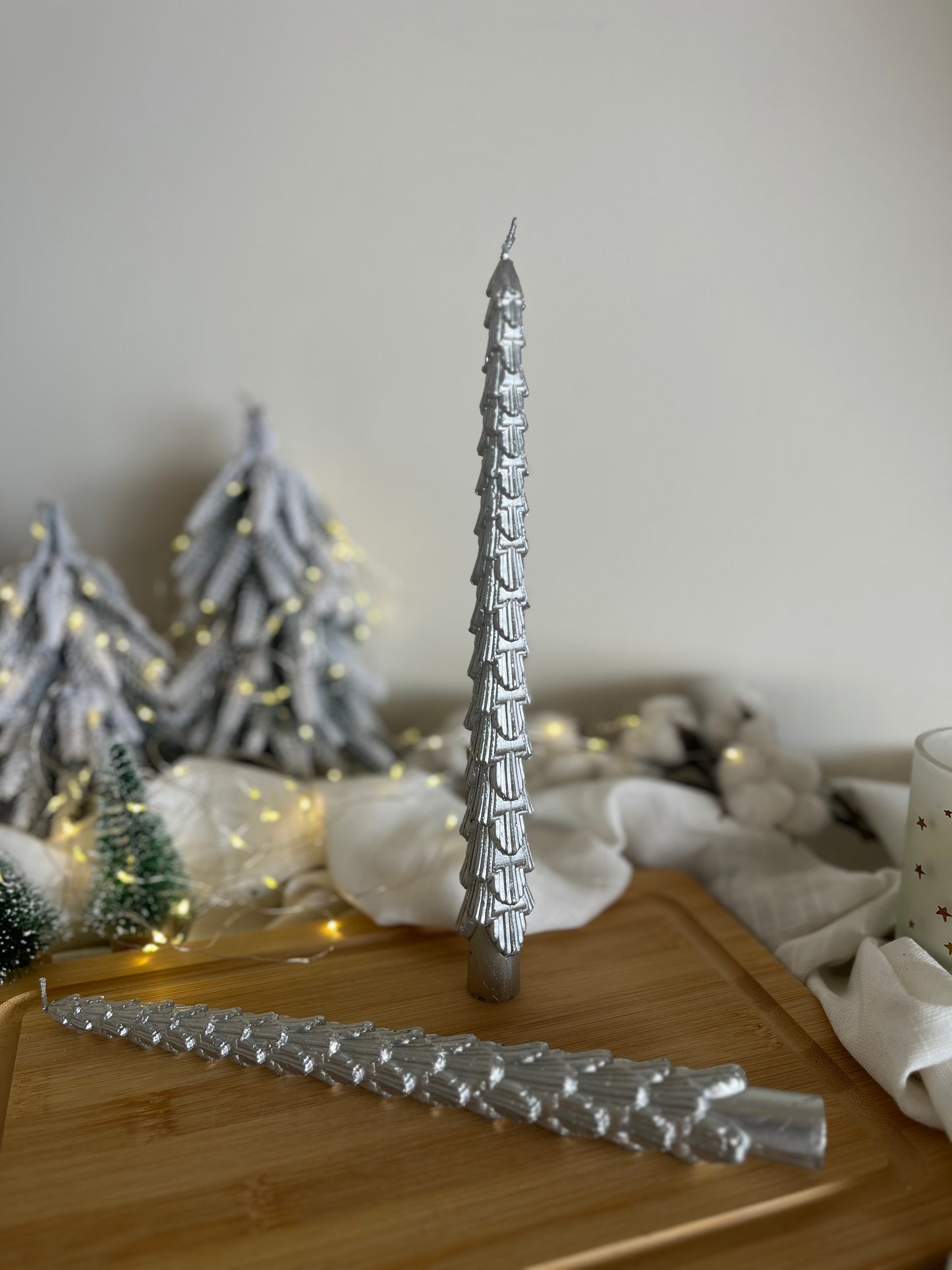 Christmas Set of 2 Tree Candles 25cm