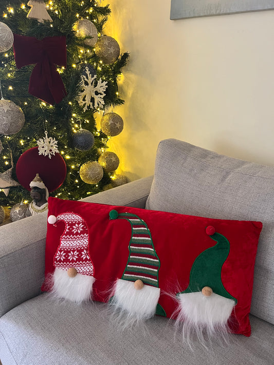 Christmas Gnomes Cushion (Including Filling)