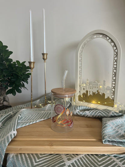 Ramadan Straw Glass Cup