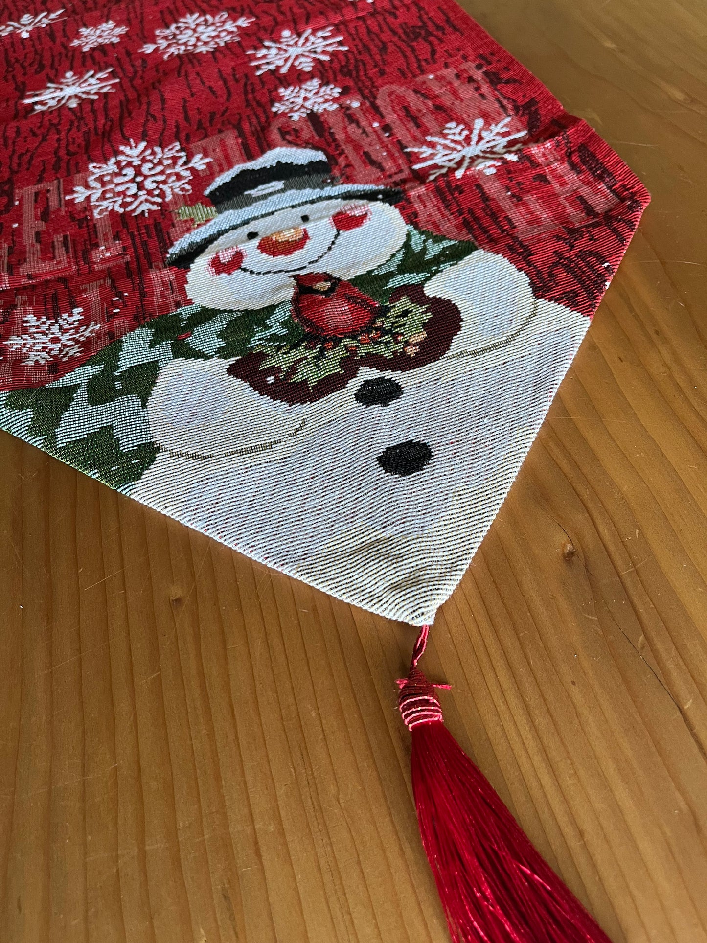 Christmas Snowman Table Runner