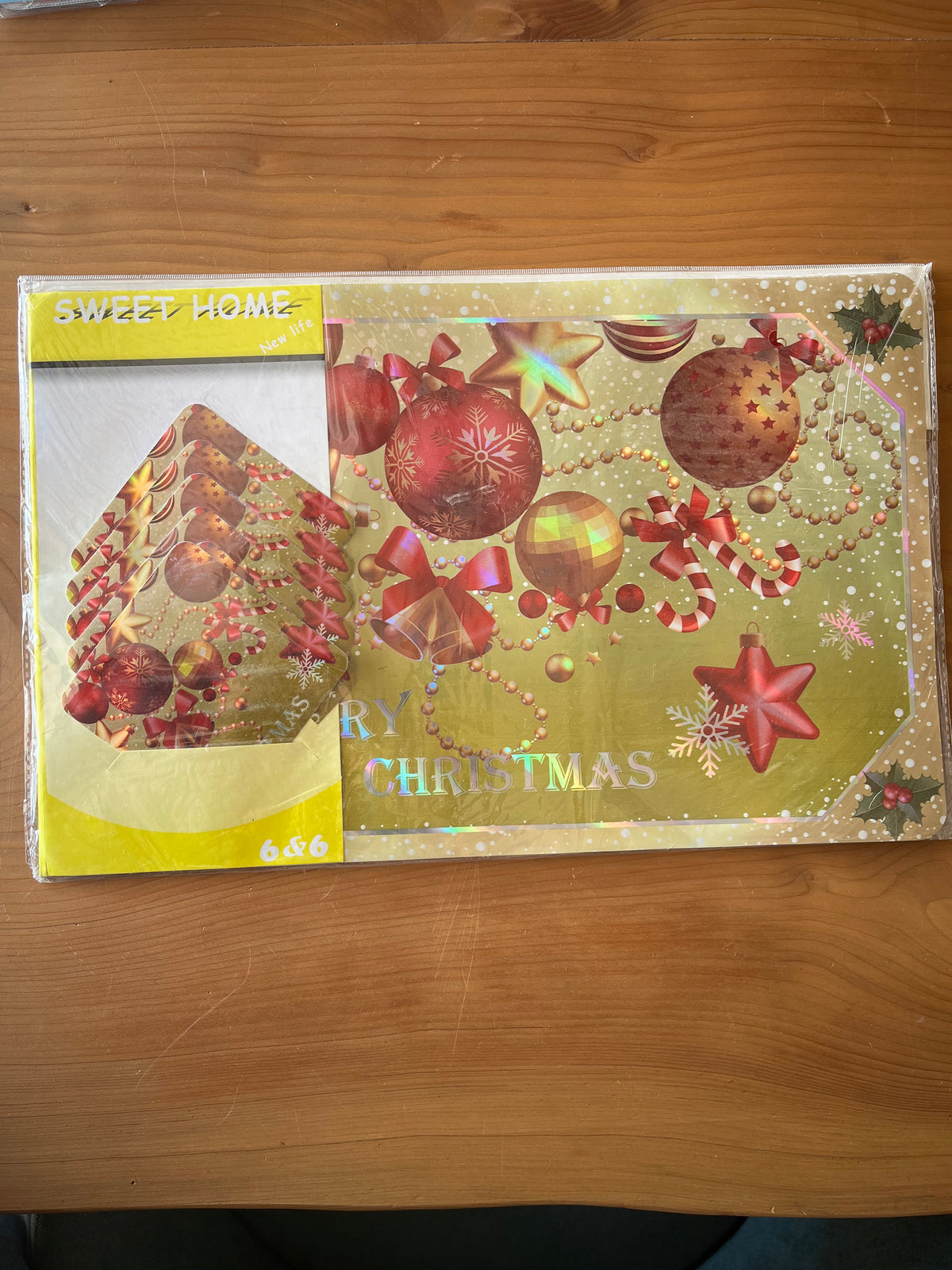 Christmas Waterproof Placemats & Coasters Set