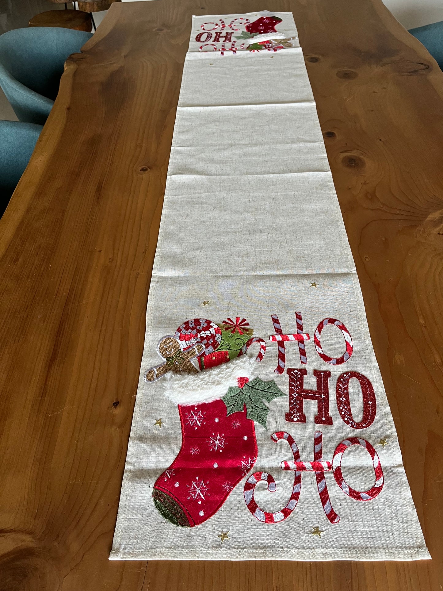 Christmas Socks Table Runner