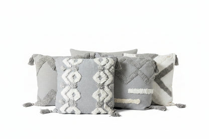 Boho Grey Cushion Cover & Filling