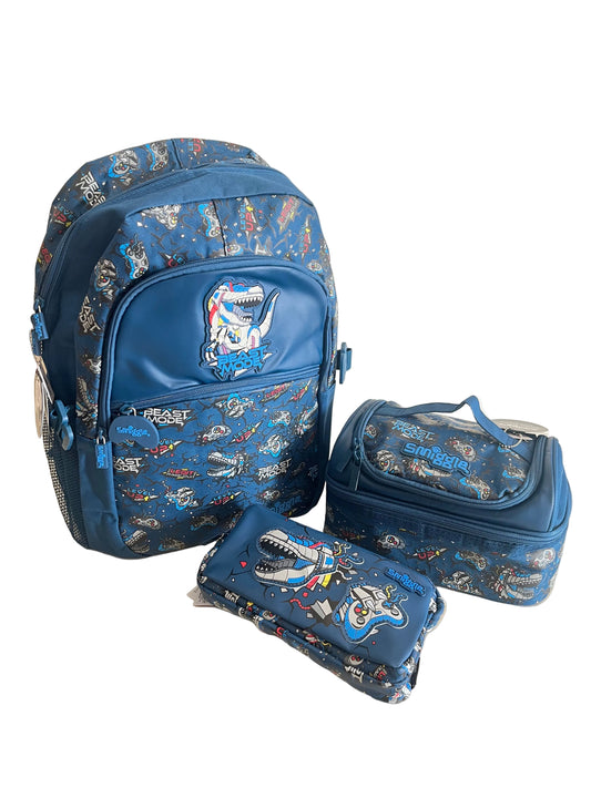 Smiggle Dino Beast Mode Backpack 3 pieces set