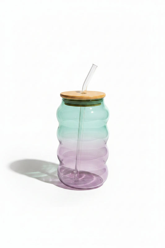 Colored Iced Coffee Straw Cup