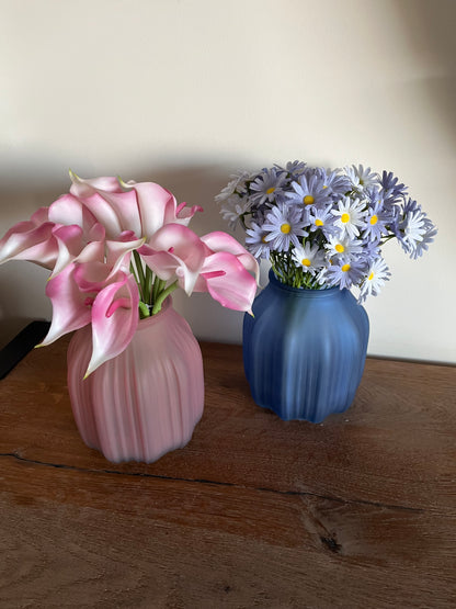 Short Matte Glass Vase