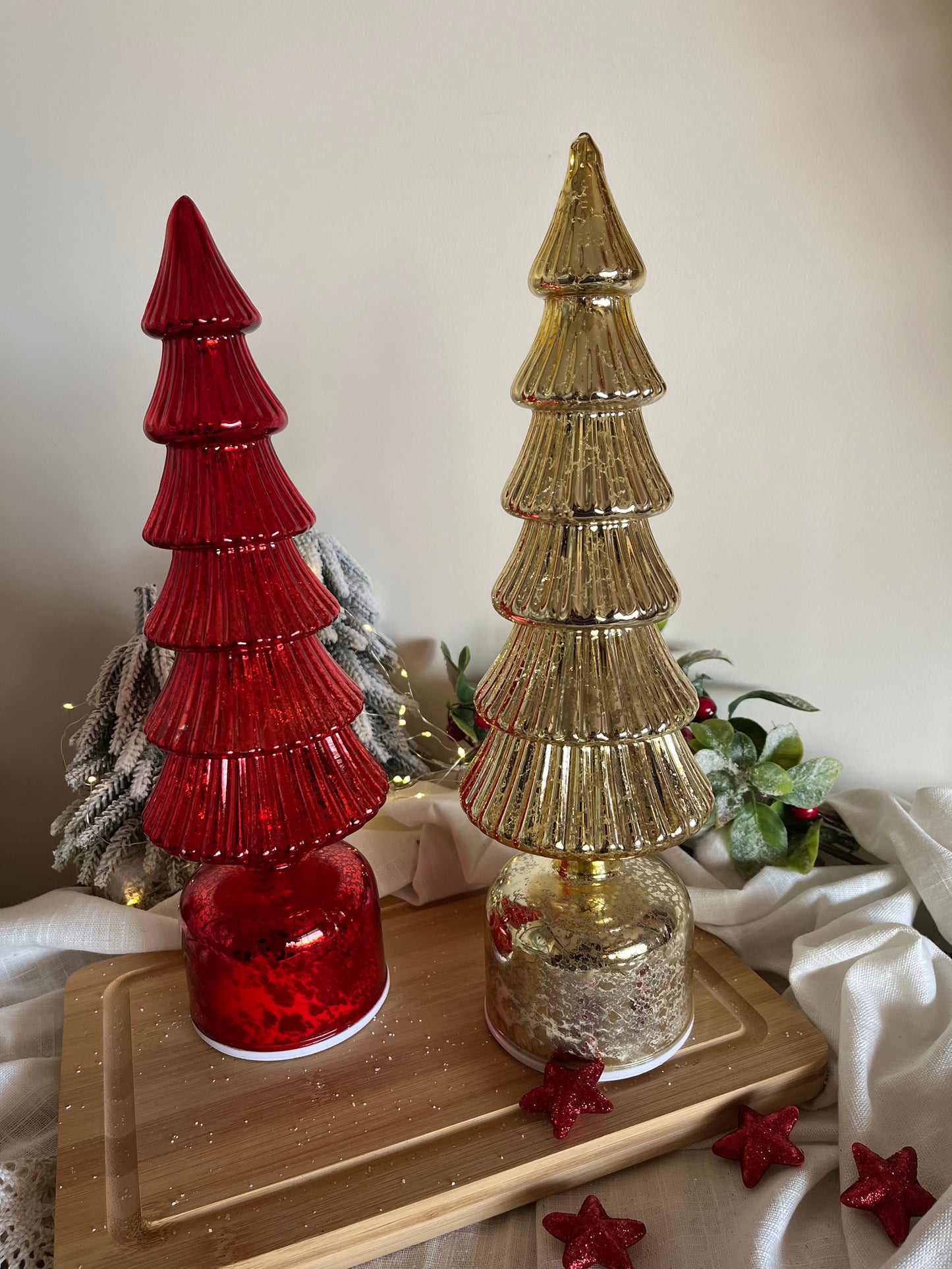 Christmas Lighting & Turning Glass Tree