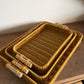 Boho Woven Trays Set