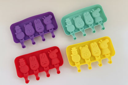 Ice Cream Silicone Mold with Wood Sticks & Cover - Random color (Copy)