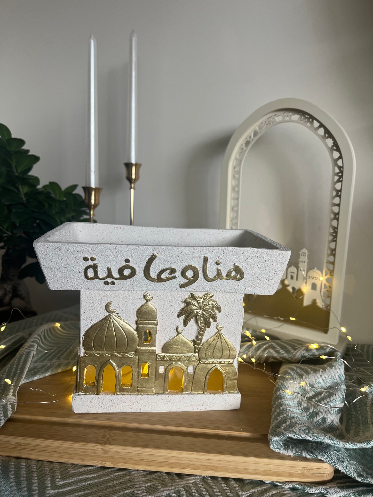 Ramadan Resin Plate with lights