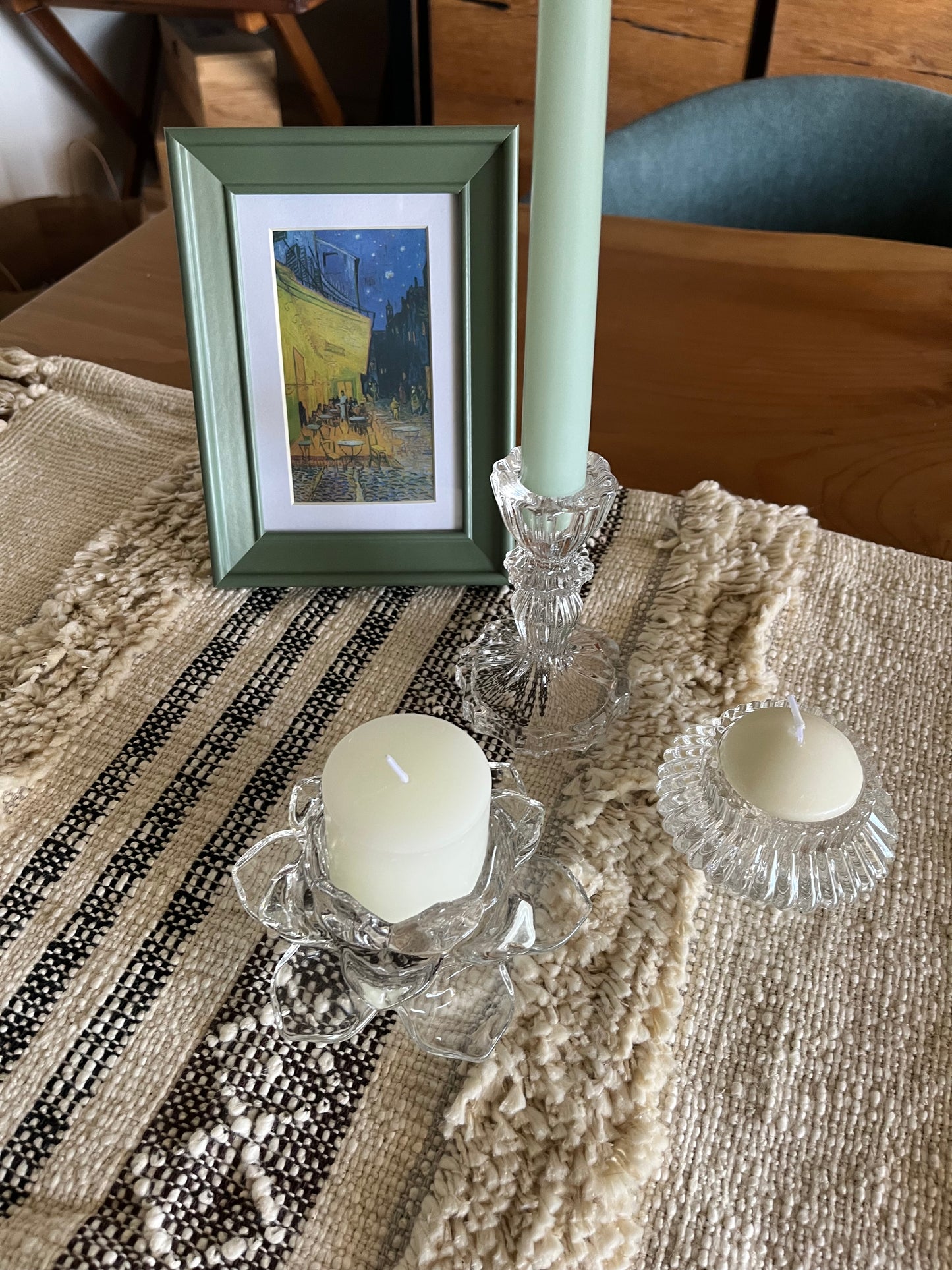 Transparent Glass Candle holder