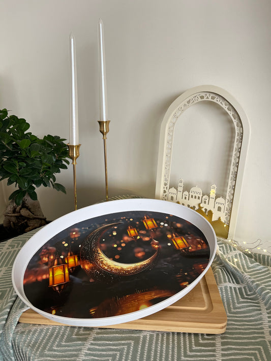 Ramadan Plastic Oval Tray