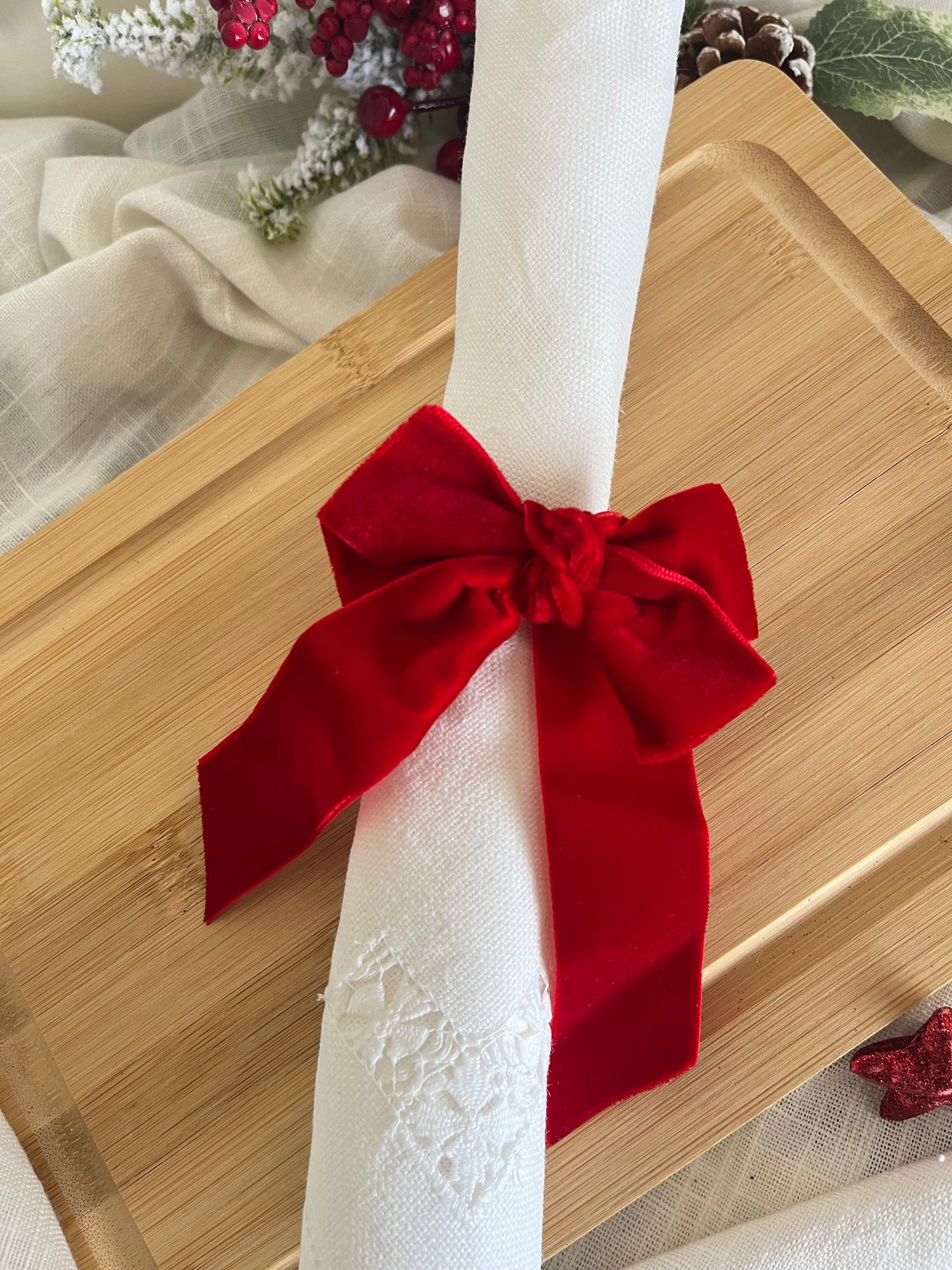 Christmas Bow Napkin Rings