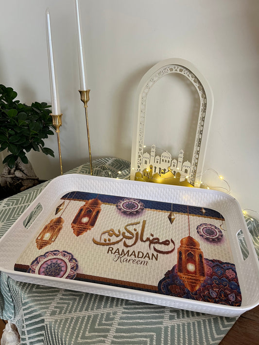 Ramadan Plastic Rectangular Tray