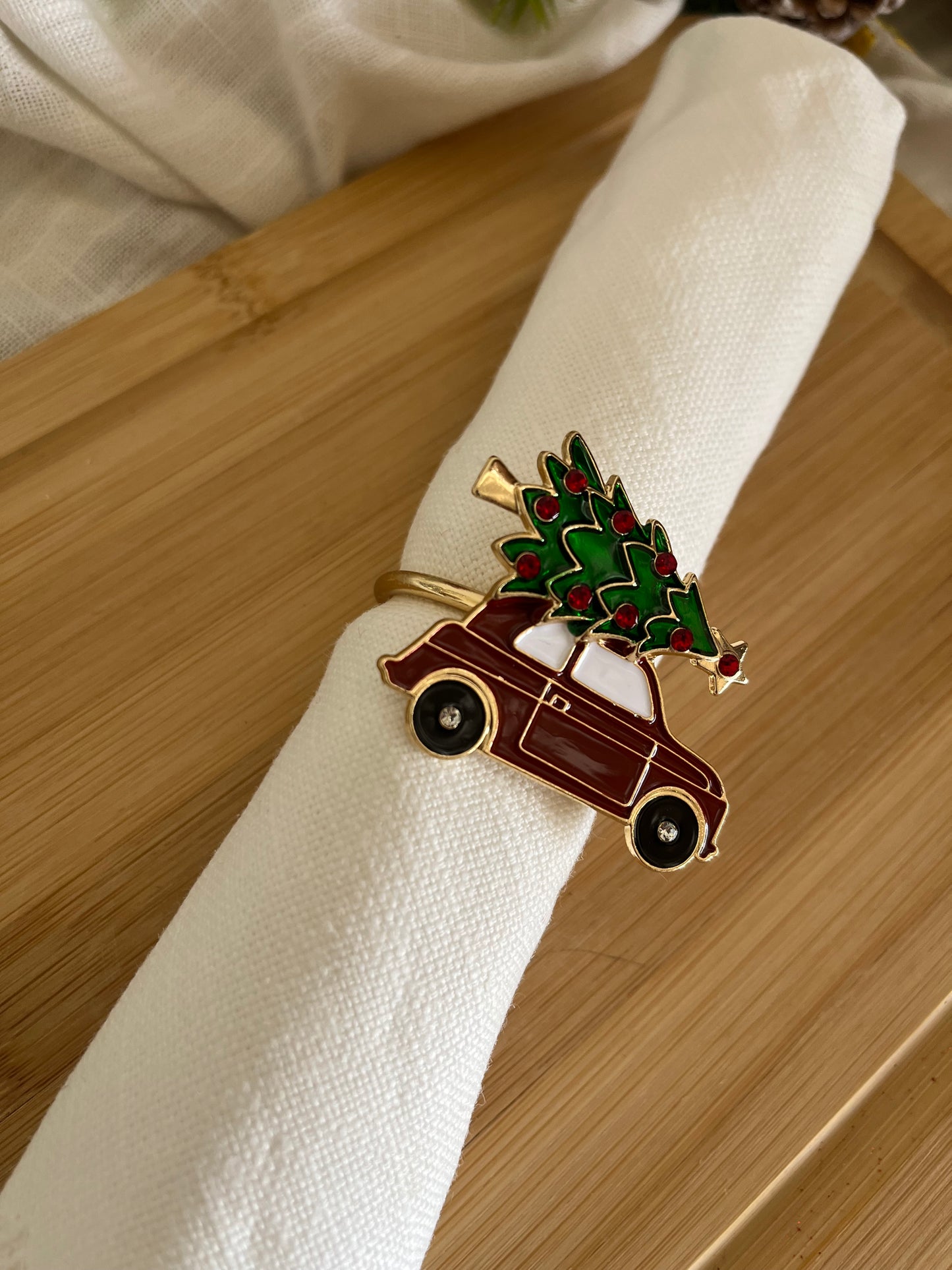 Christmas Car Napkin Rings