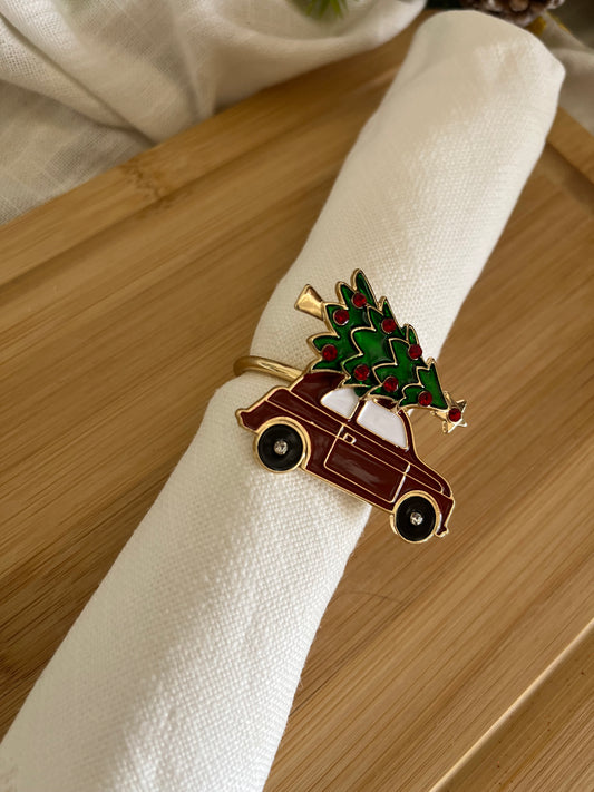 Christmas Car Napkin Rings
