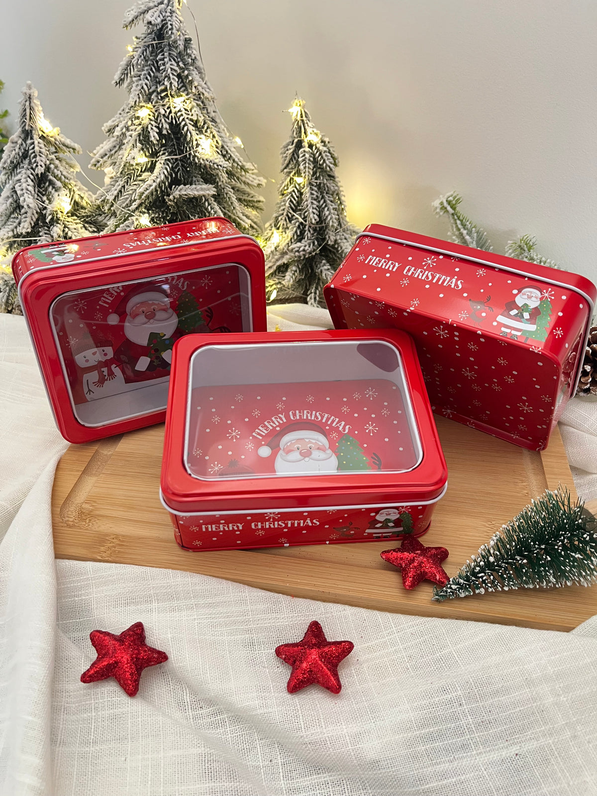 Christmas Santa Tin Box