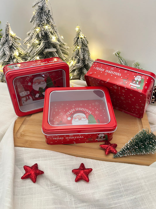 Christmas Santa Tin Box