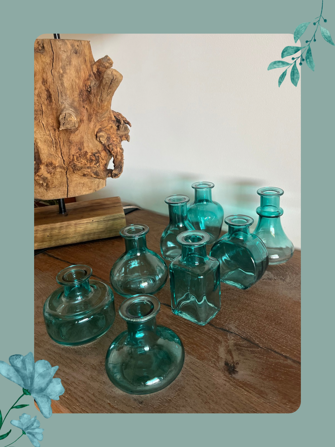 Mini vases set of 8