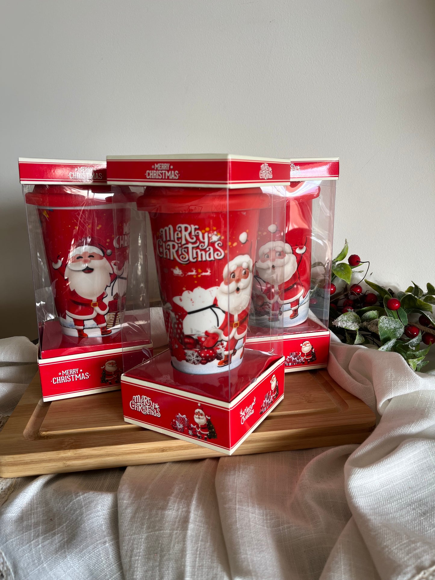 Christmas Ceramic Mug with Silicone Cover in a box