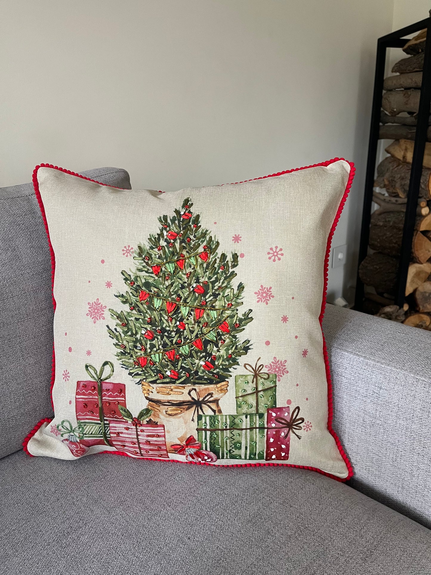 Christmas Tree Cushion Cover 45x45cm