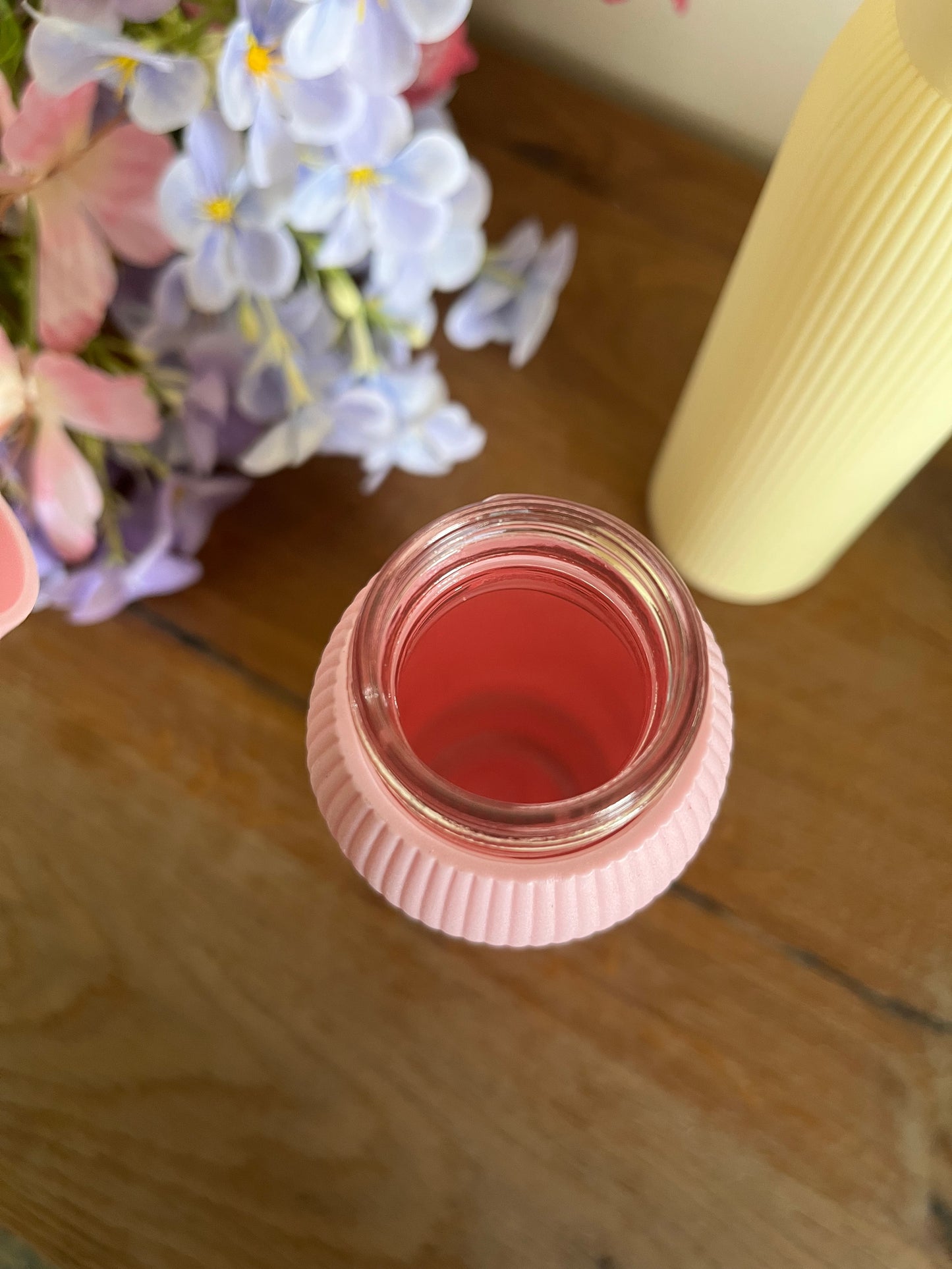 Glass bottle with Plastic Cover