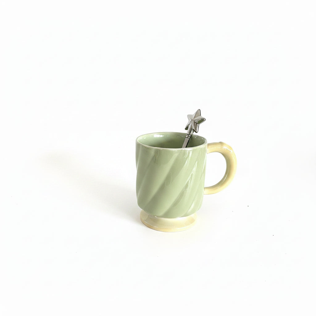 Colorful Shiny Mug with Star Spoon