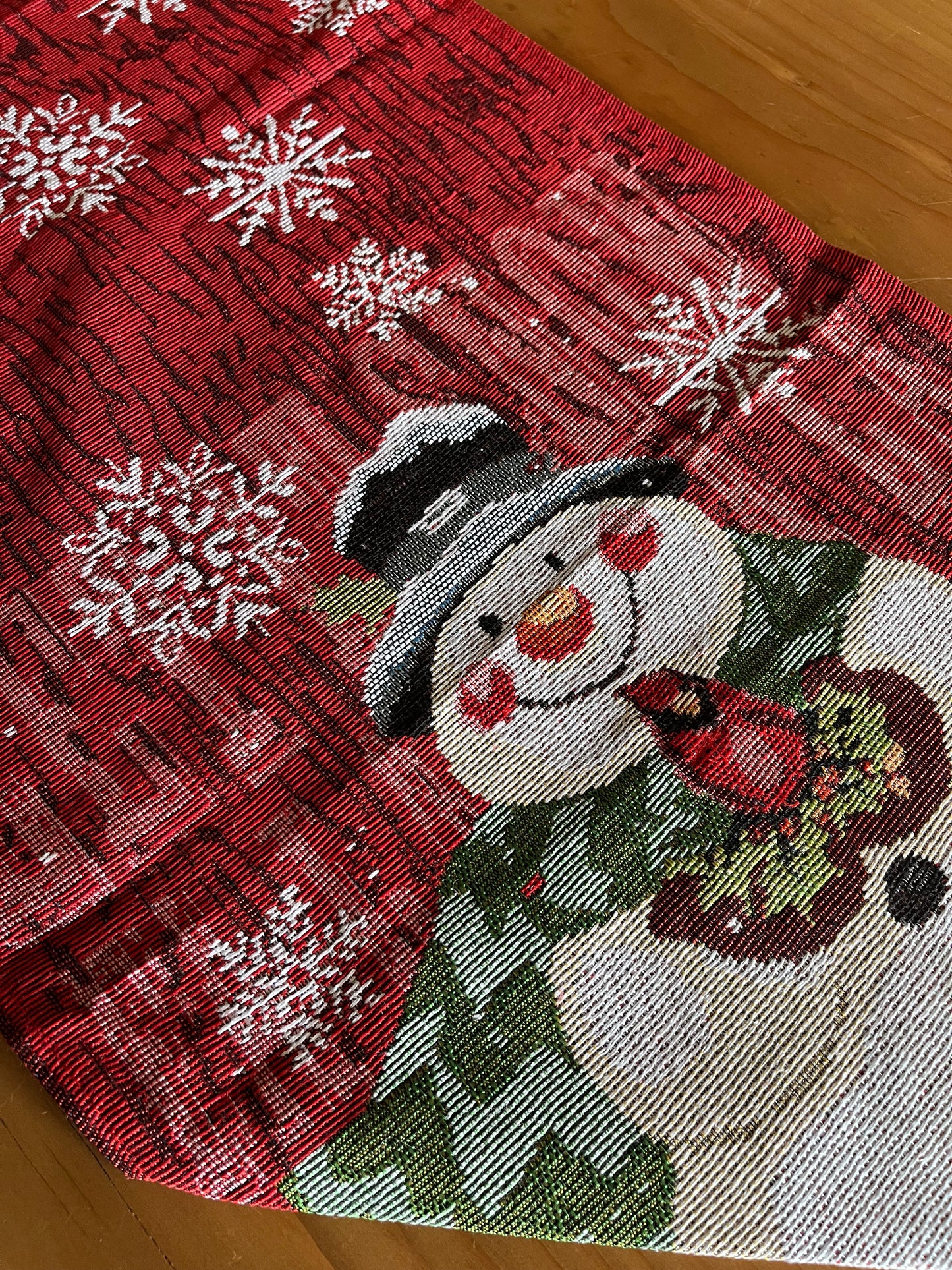 Christmas Snowman Table Runner