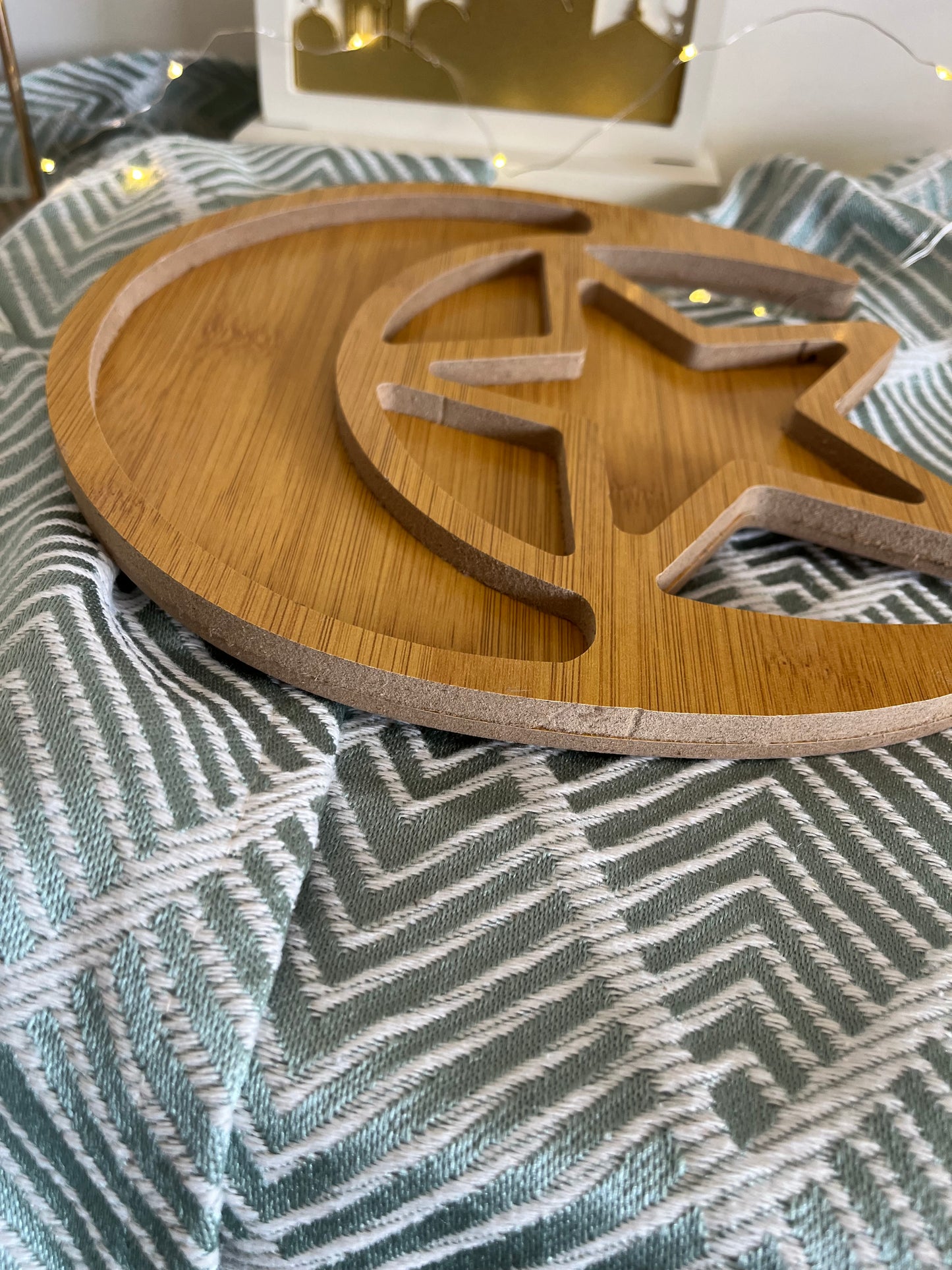 Ramadan Moon & Star Bamboo plate