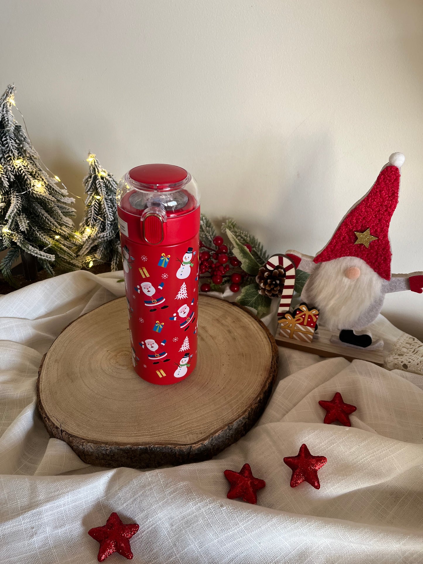 Christmas Stainless Straw Bottle