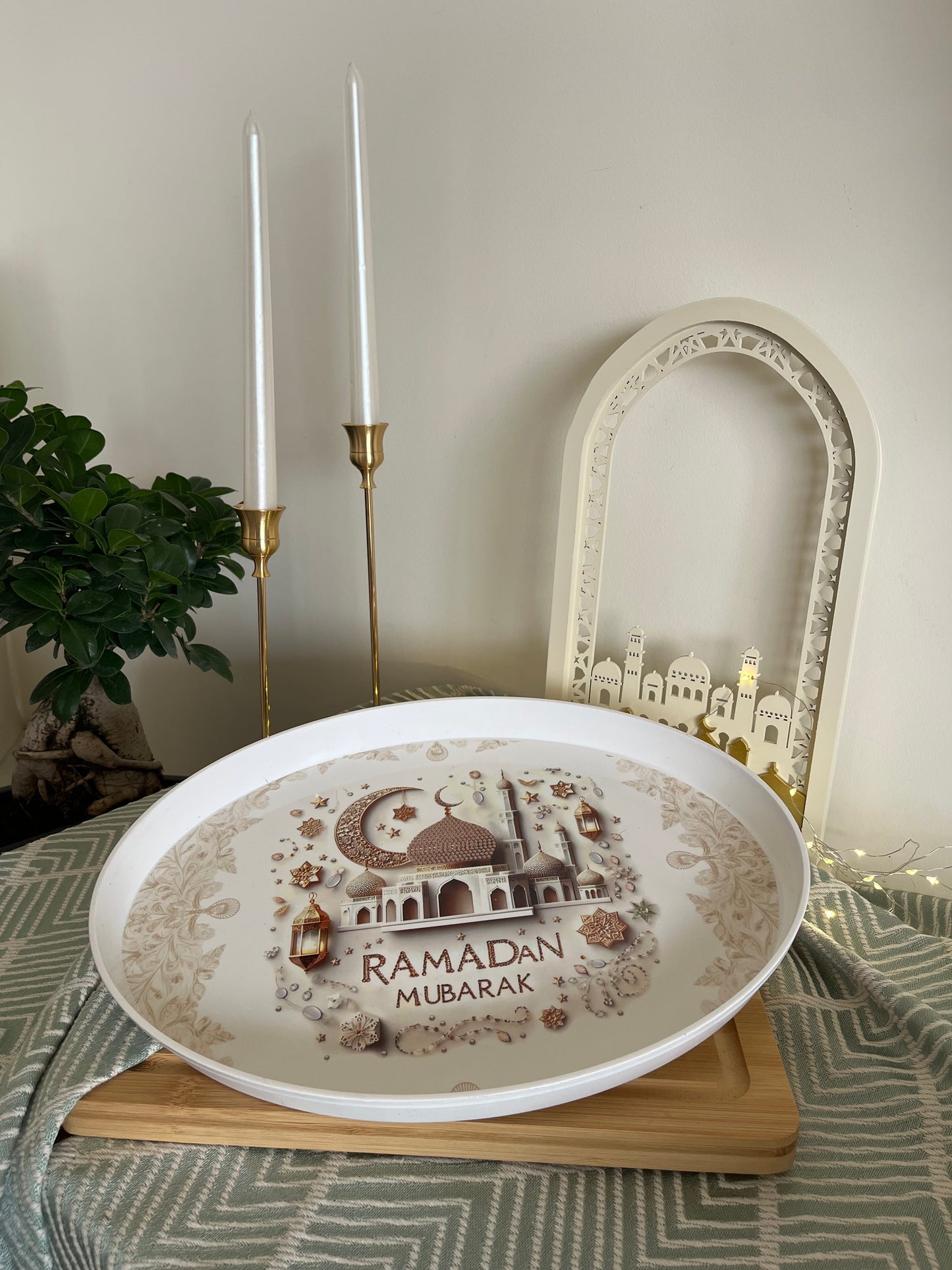 Ramadan Plastic Oval Tray