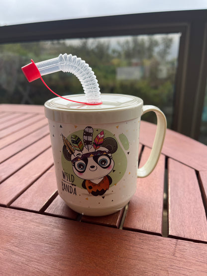 Kids straw cup with handle