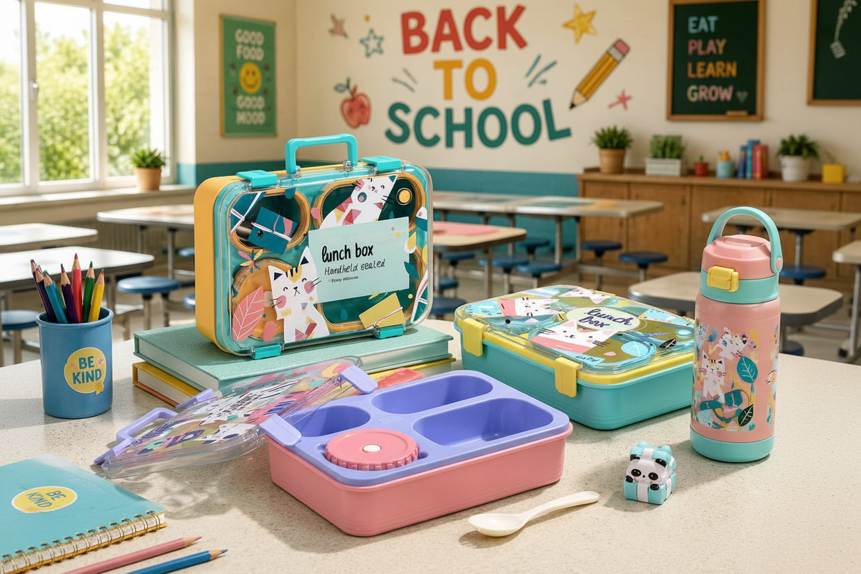 Kids Cat Plastic Lunchbox