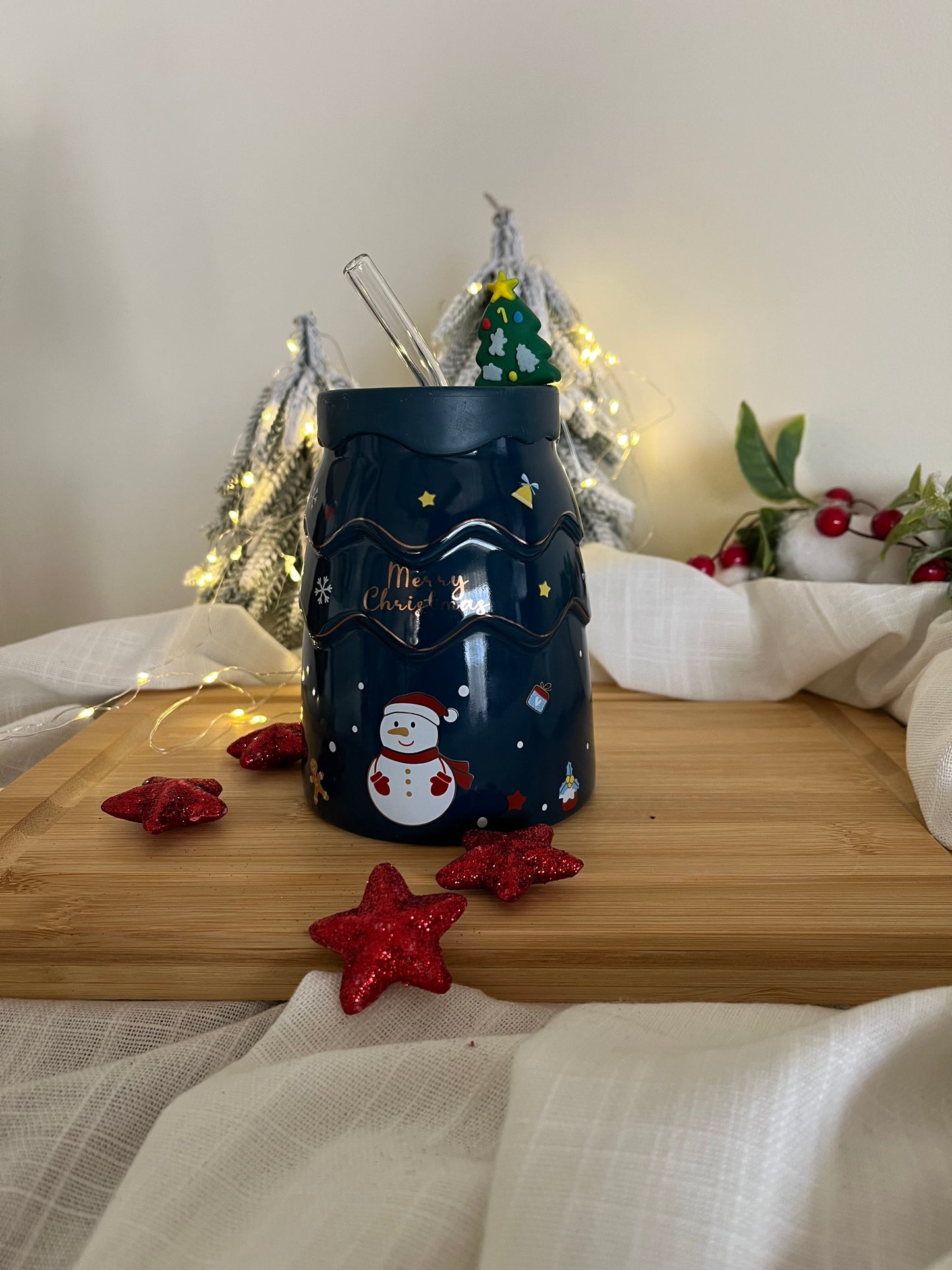 Christmas Straw Mug