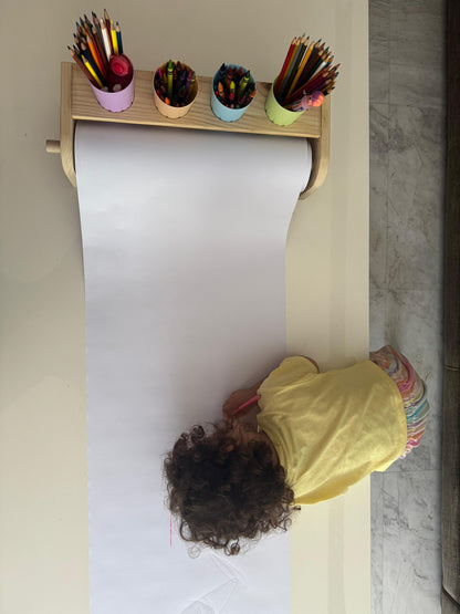 Kids Coloring Paper Roll Stand